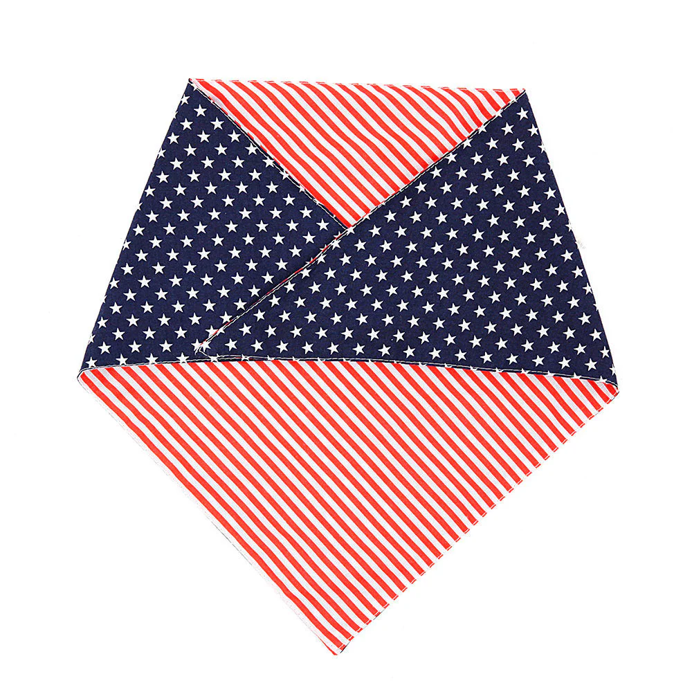 Patriotic Stars and Stripes Dog Bandana - Image 7