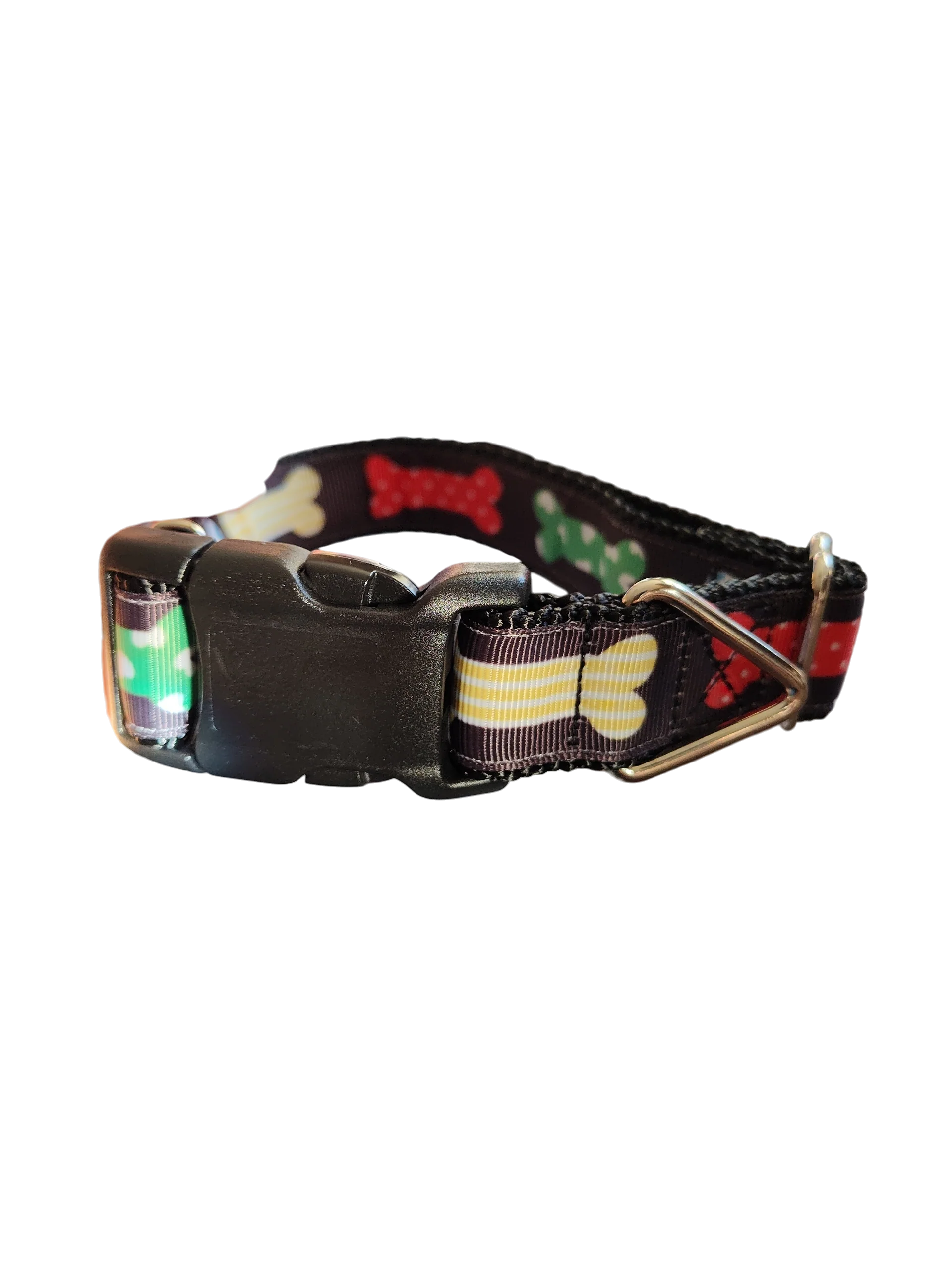 Patterned Bones Nylon Dog Collar - Image 2