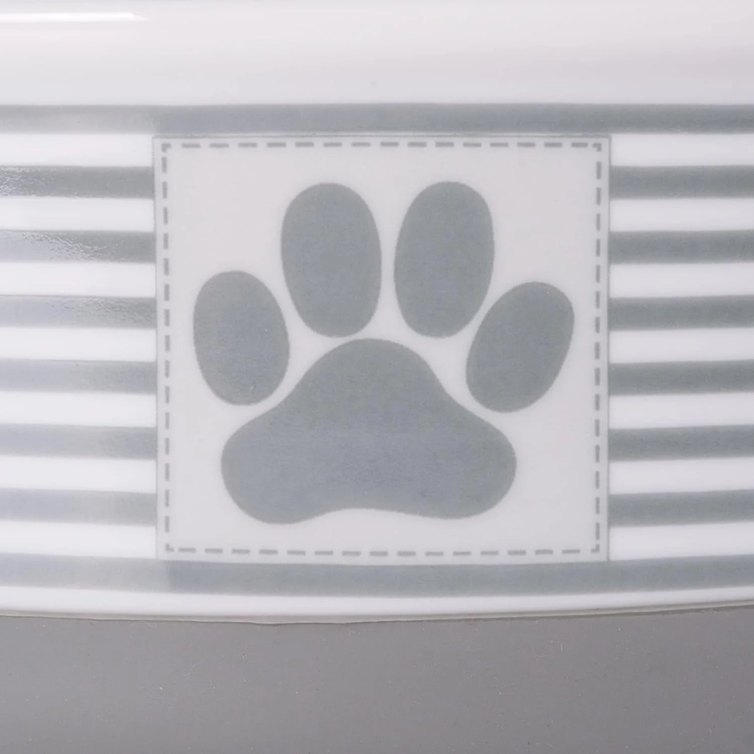 Paw & Patch Ceramic Pet Collection, Medium Set, 6X2", Gray, 2 Piece - Image 6