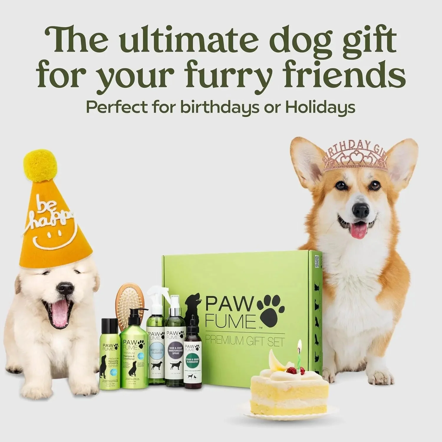 Pawfume Dog Spa Gift Basket 6-Piece Probiotic Deodorizer & Grooming Set - Image 2