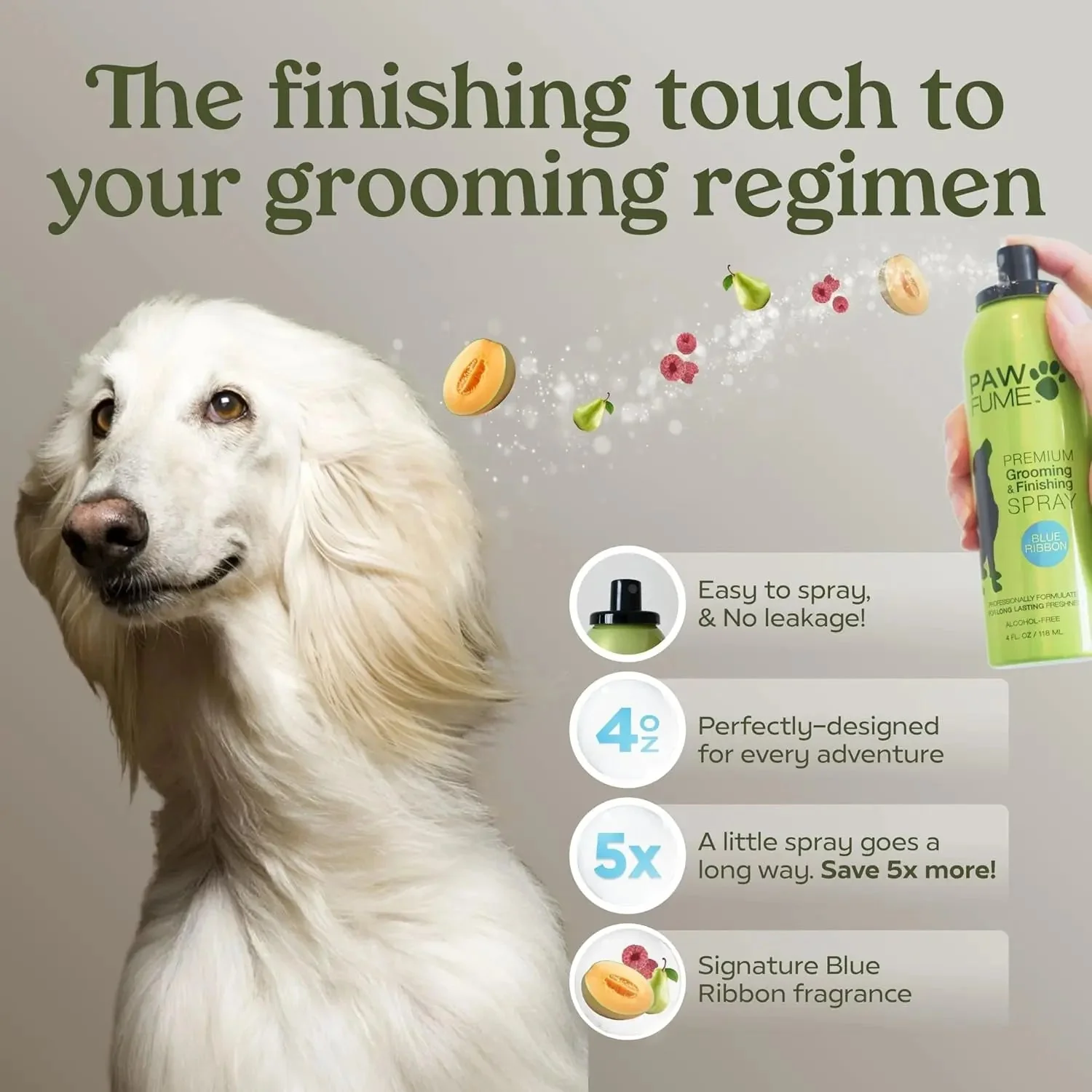 Pawfume Dog Spa Gift Basket 6-Piece Probiotic Deodorizer & Grooming Set - Image 5