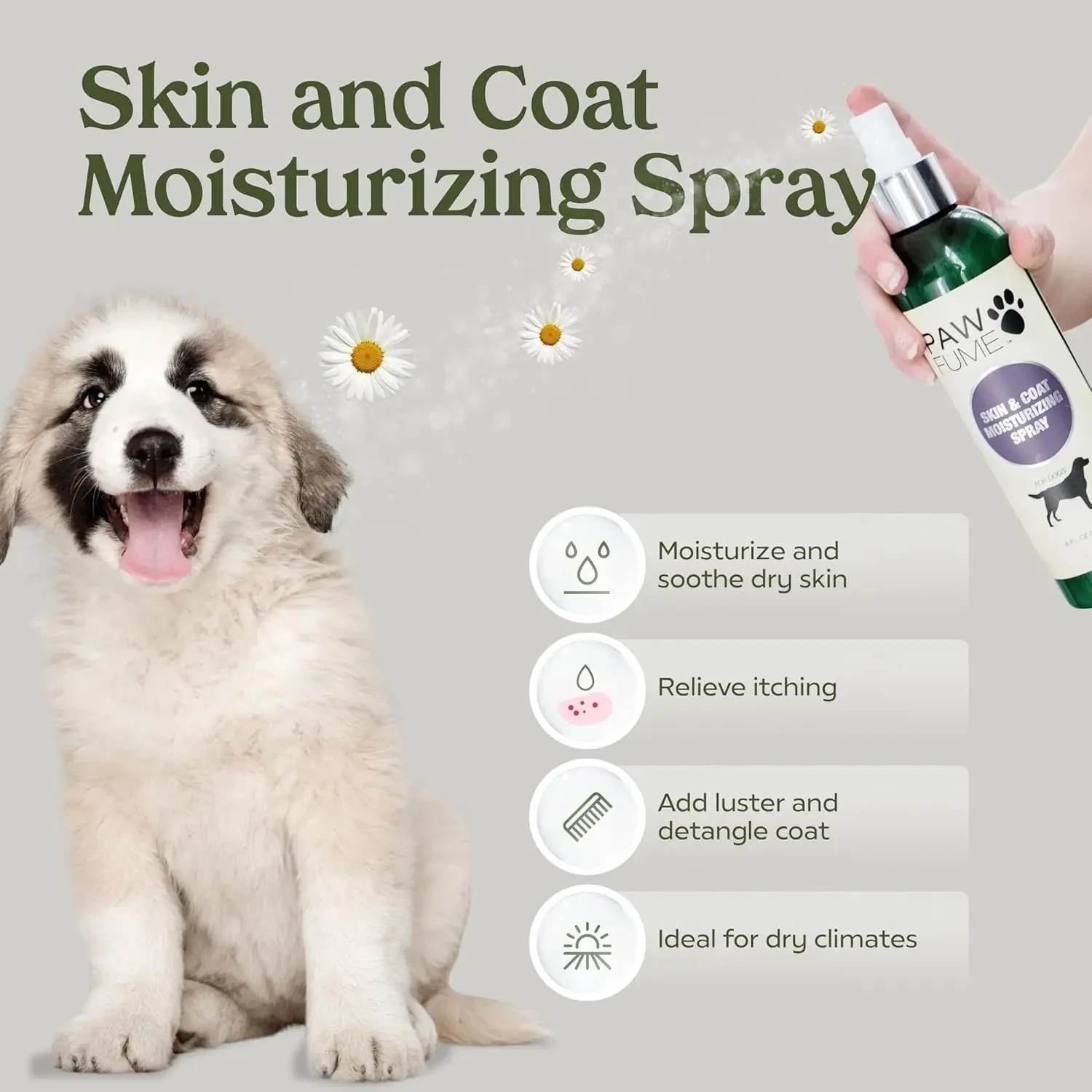 Pawfume Dog Spa Gift Basket 6-Piece Probiotic Deodorizer & Grooming Set - Image 6