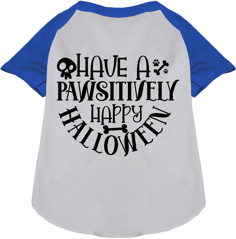Pawsitively Happy Halloween Pet Raglan Shirt - Image 4