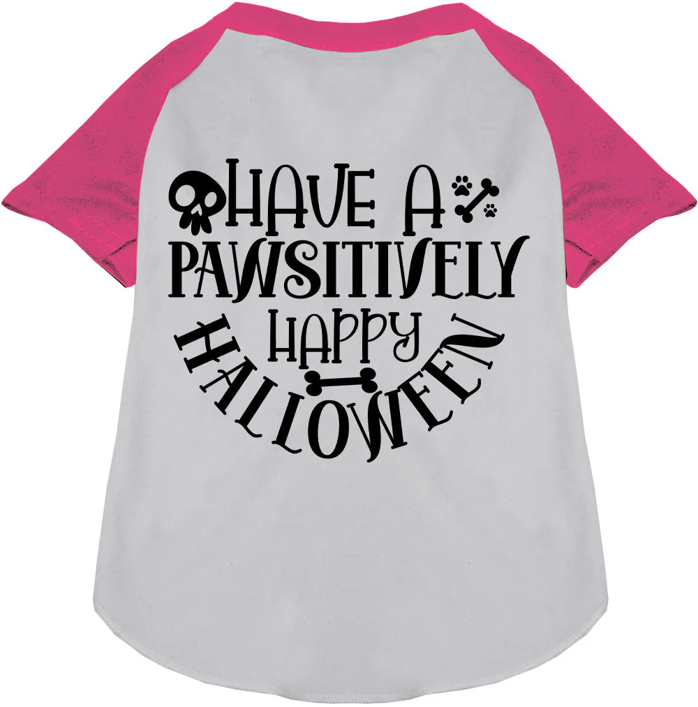 Pawsitively Happy Halloween Pet Raglan Shirt - Image 5