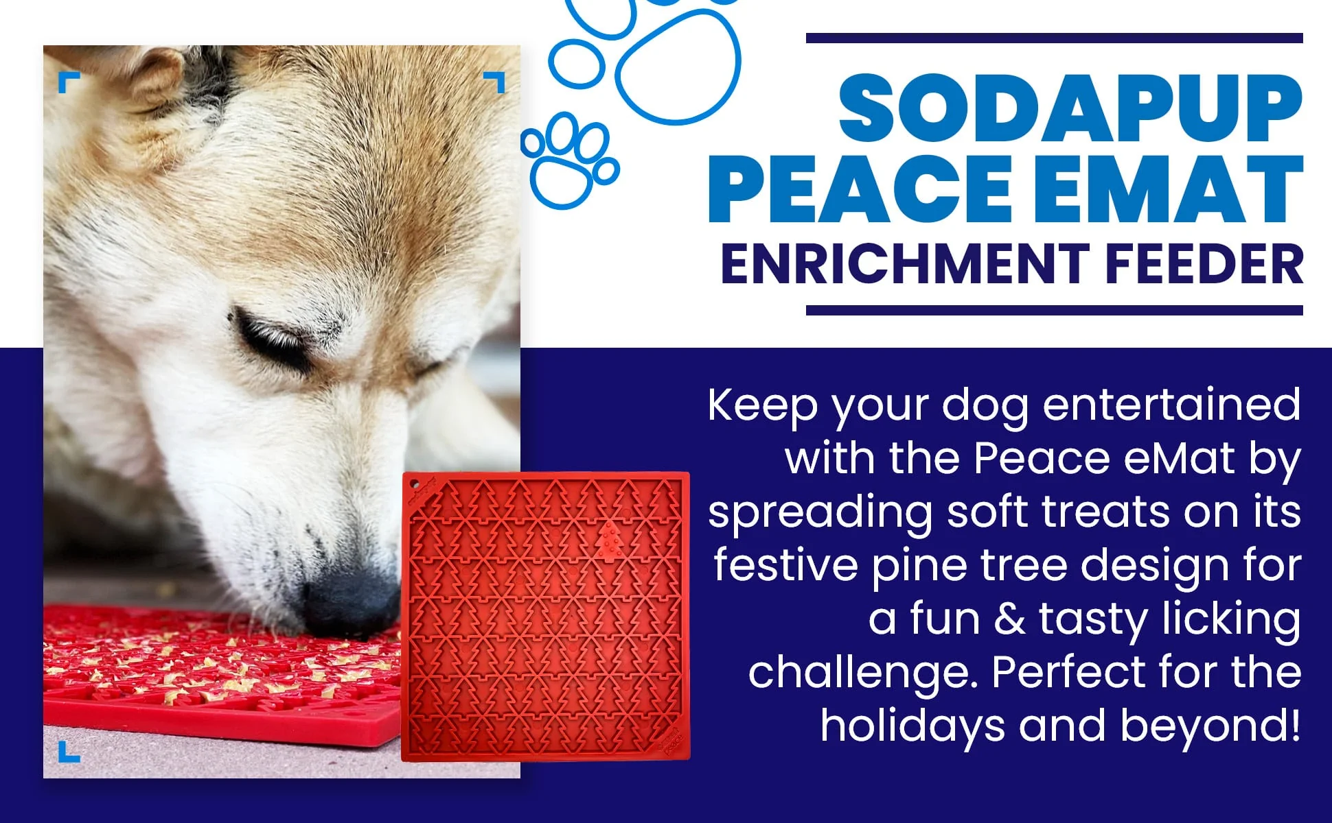 "Peace" Christmas Tree emat - Enrichment Lick Mat for Dogs and Cats | Christmas Tree design | SodaPup - Image 10