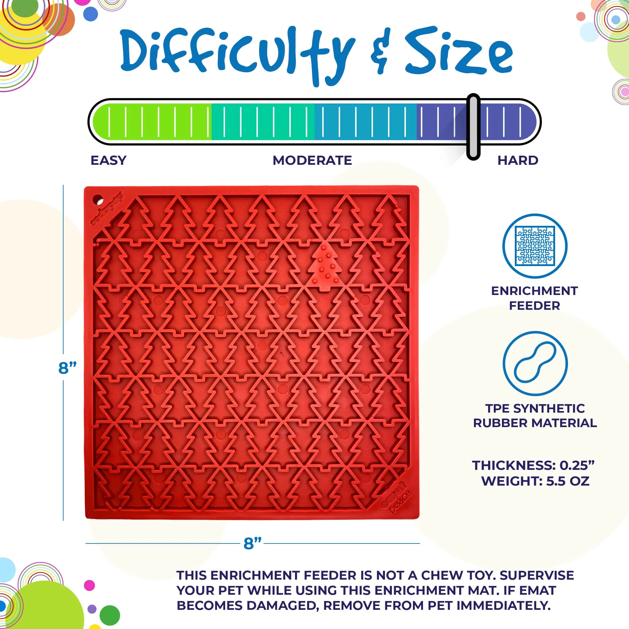 "Peace" Christmas Tree emat - Enrichment Lick Mat for Dogs and Cats | Christmas Tree design | SodaPup - Image 4