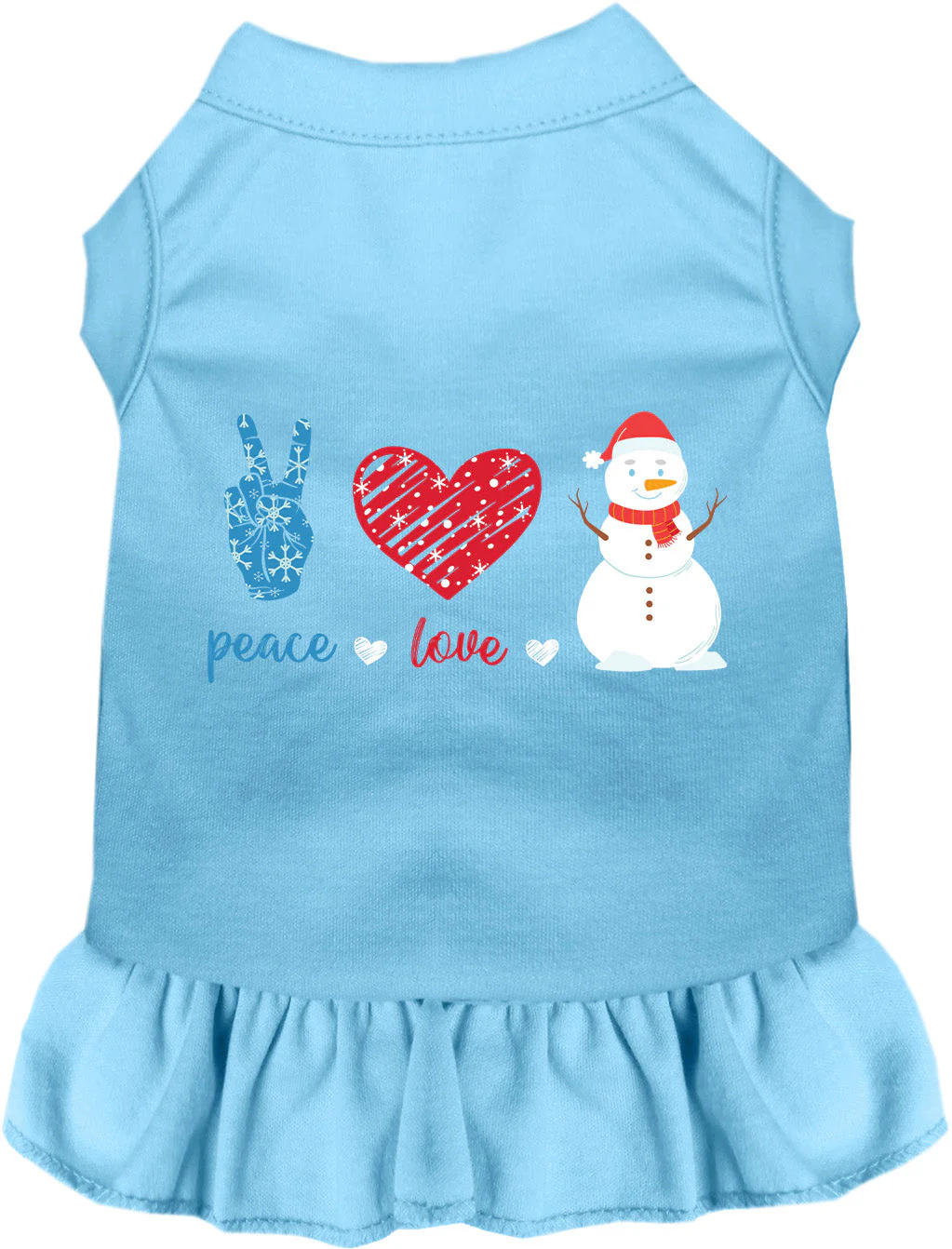 Peace, Love, and Snow Pet Dress - Image 3