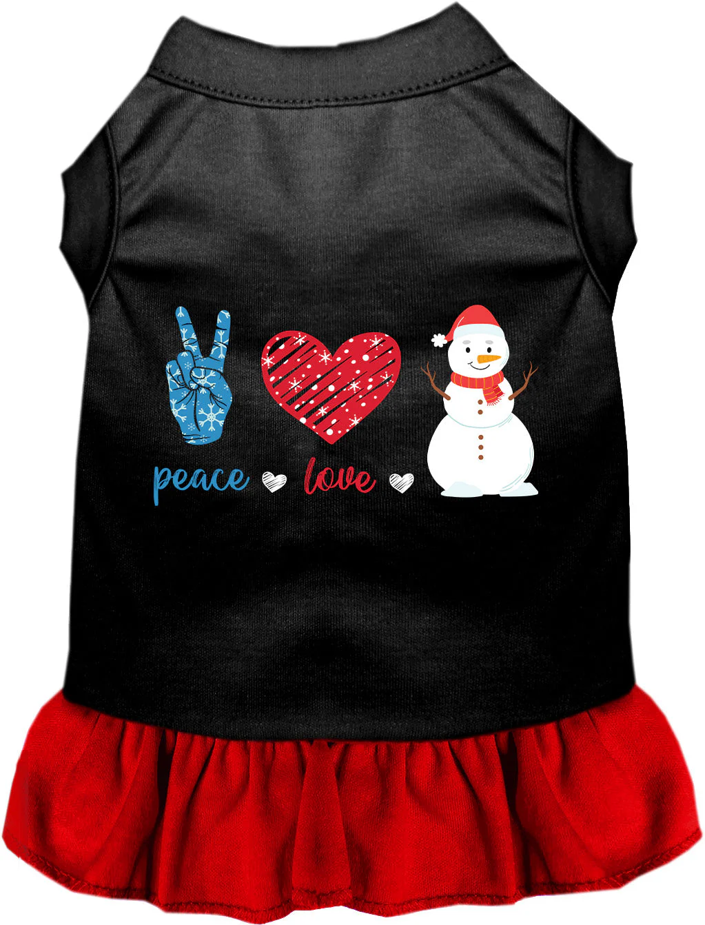 Peace, Love, and Snow Pet Dress - Image 6