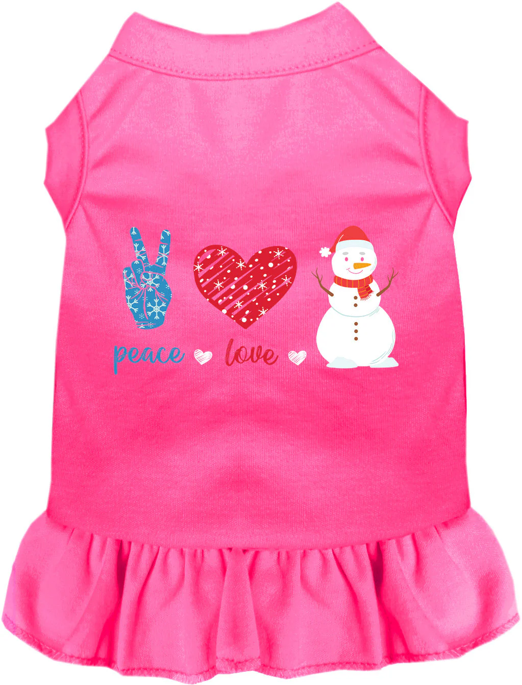 Peace, Love, and Snow Pet Dress - Image 7