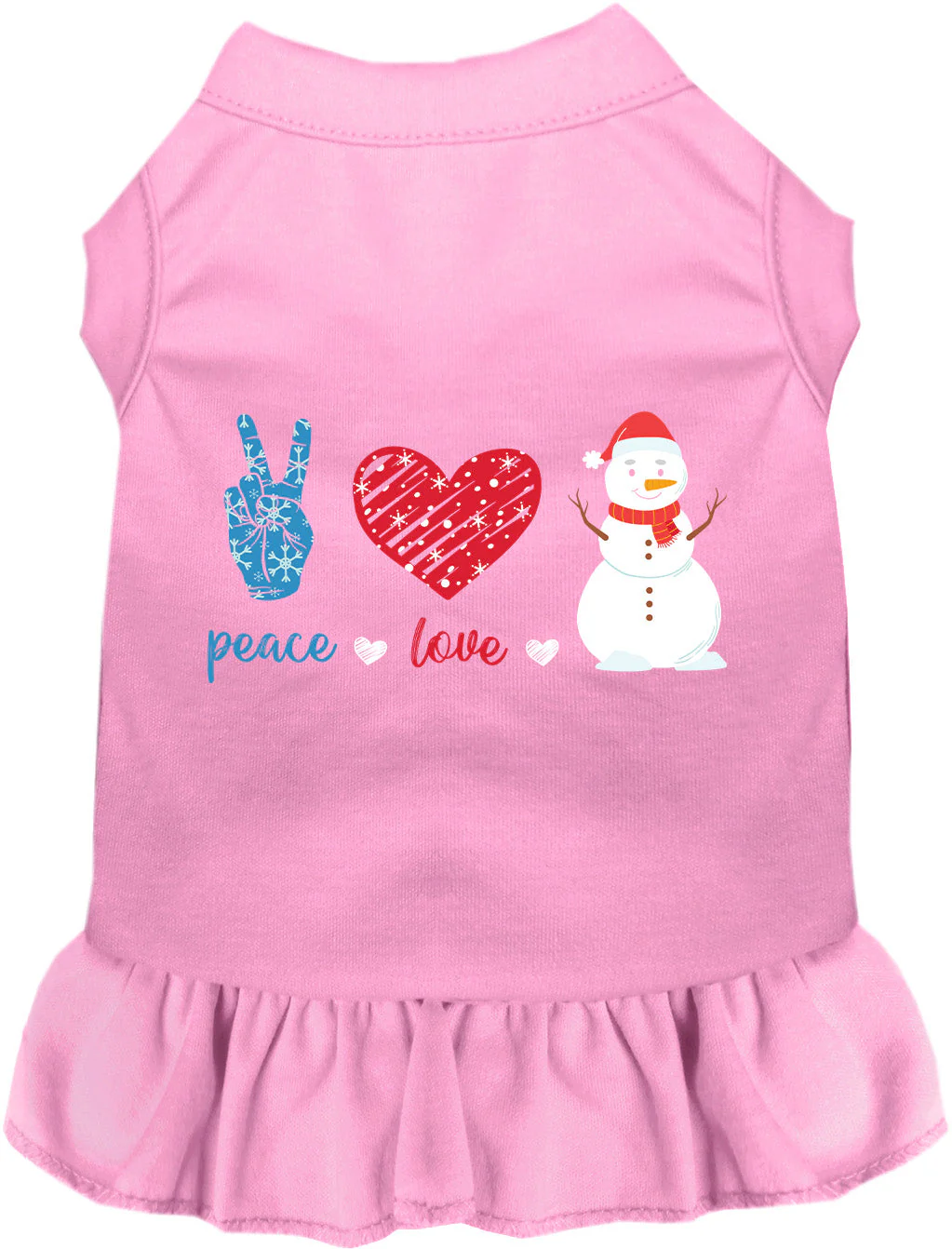 Peace, Love, and Snow Pet Dress - Image 8