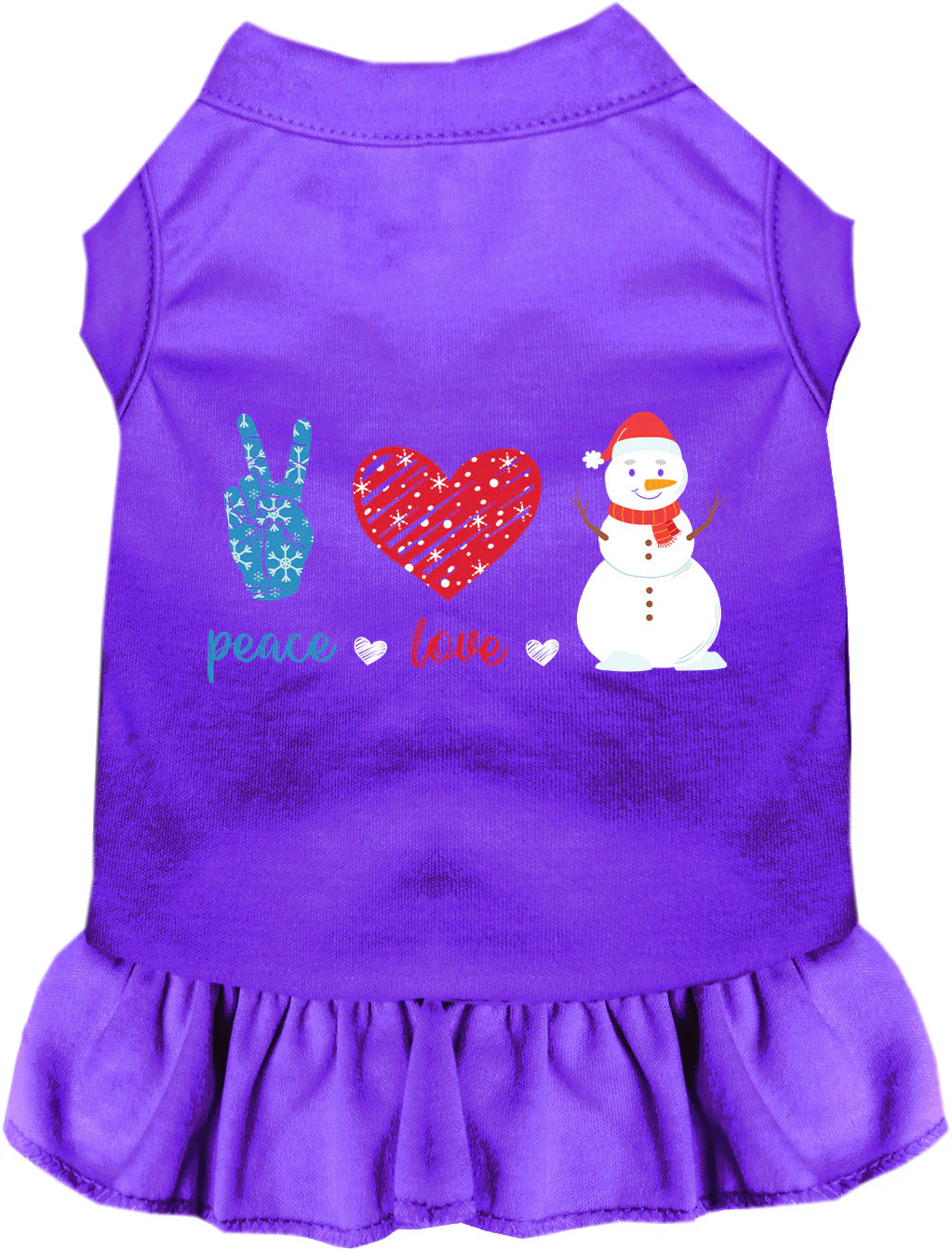 Peace, Love, and Snow Pet Dress - Image 9