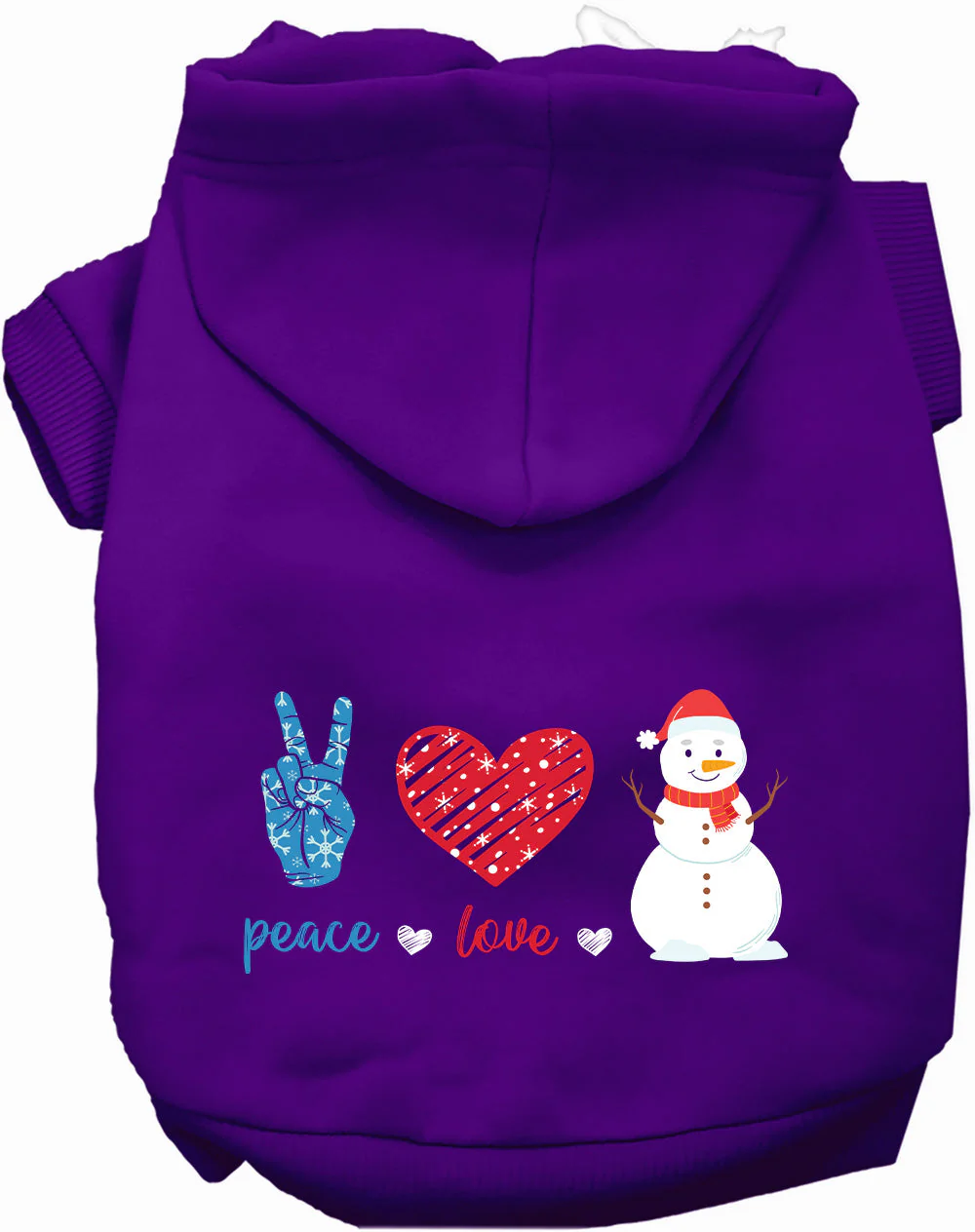 Peace, Love, and Snow Pet Hoodie - Image 10