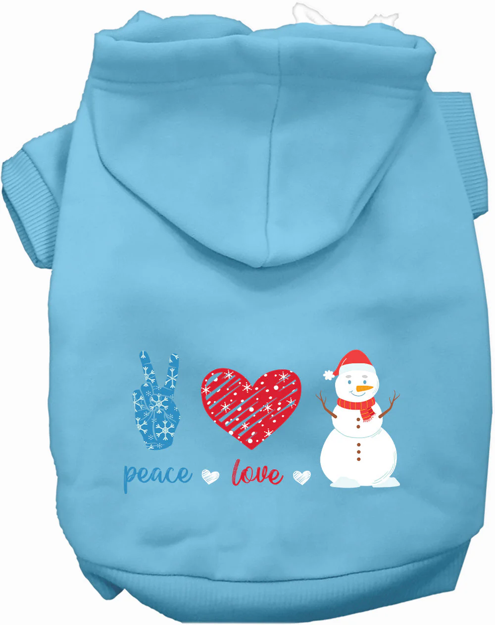 Peace, Love, and Snow Pet Hoodie - Image 3