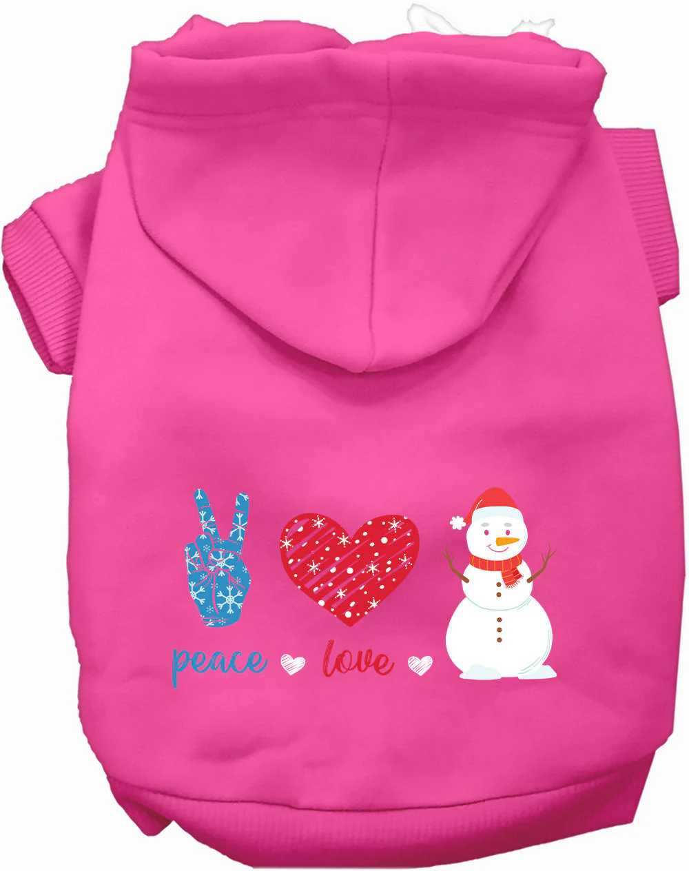 Peace, Love, and Snow Pet Hoodie - Image 5