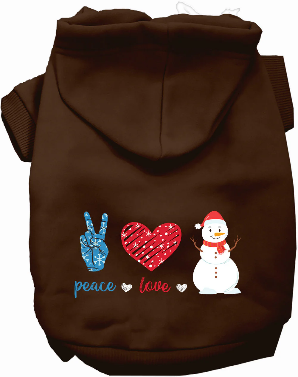 Peace, Love, and Snow Pet Hoodie - Image 6