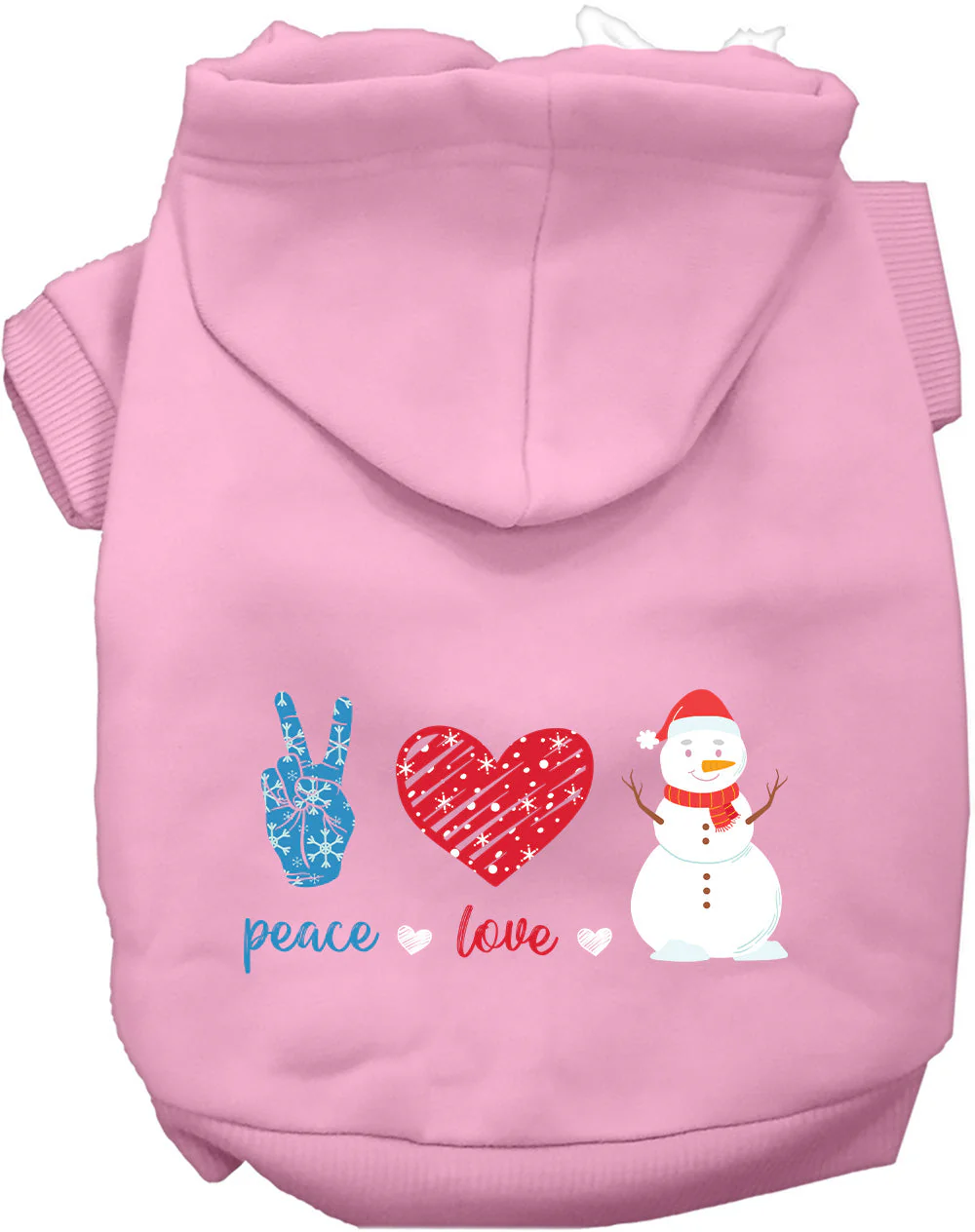 Peace, Love, and Snow Pet Hoodie - Image 8
