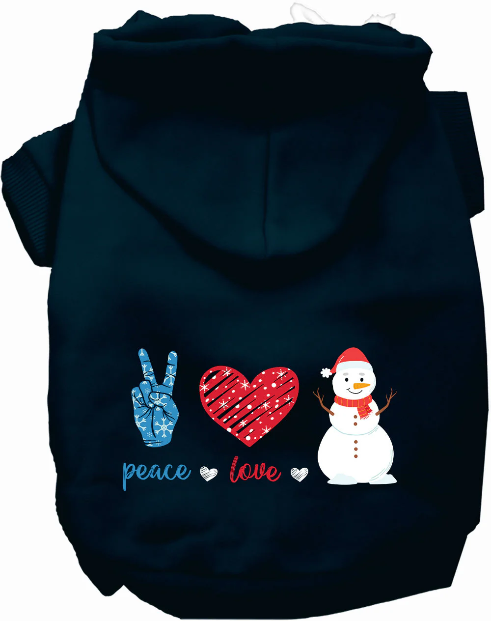 Peace, Love, and Snow Pet Hoodie - Image 9