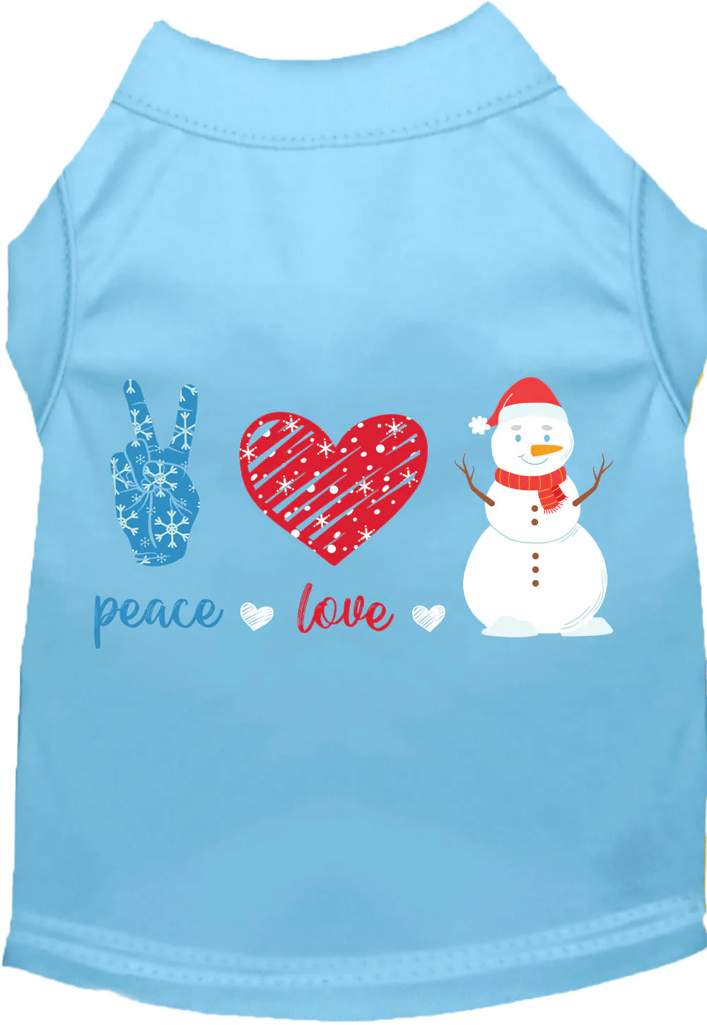 Peace, Love, and Snow Pet Shirt - Image 3