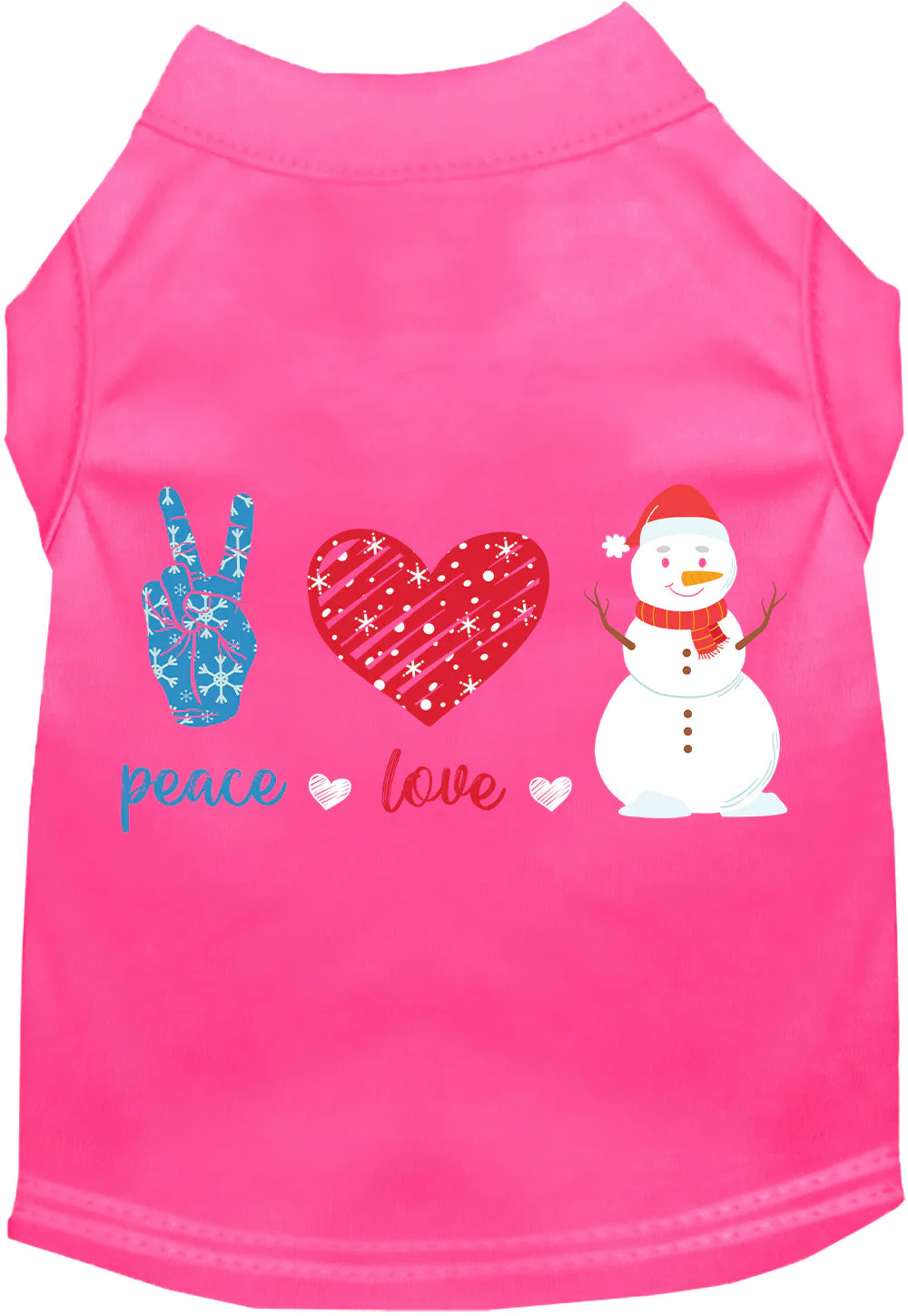 Peace, Love, and Snow Pet Shirt - Image 5