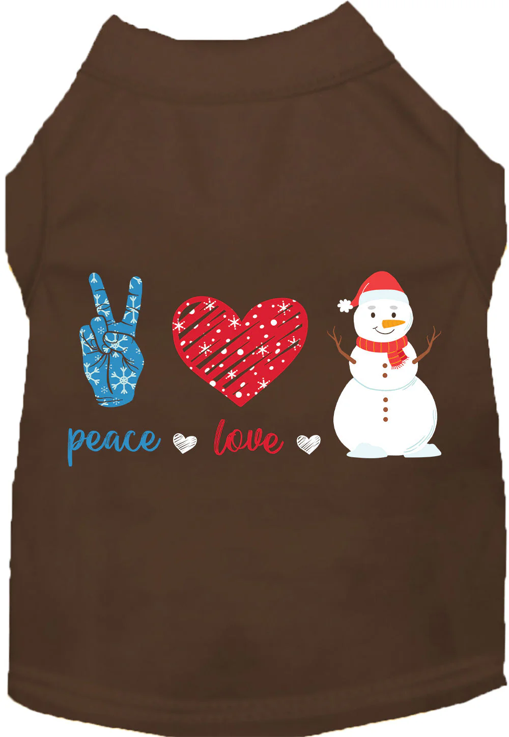 Peace, Love, and Snow Pet Shirt - Image 6