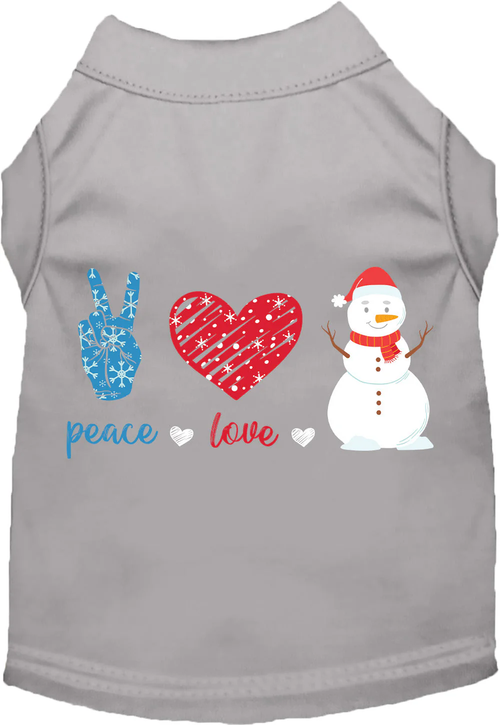 Peace, Love, and Snow Pet Shirt - Image 7