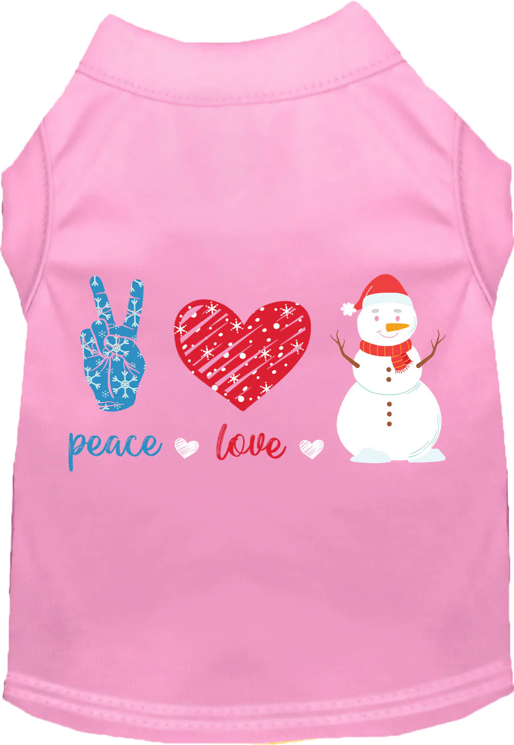 Peace, Love, and Snow Pet Shirt - Image 8