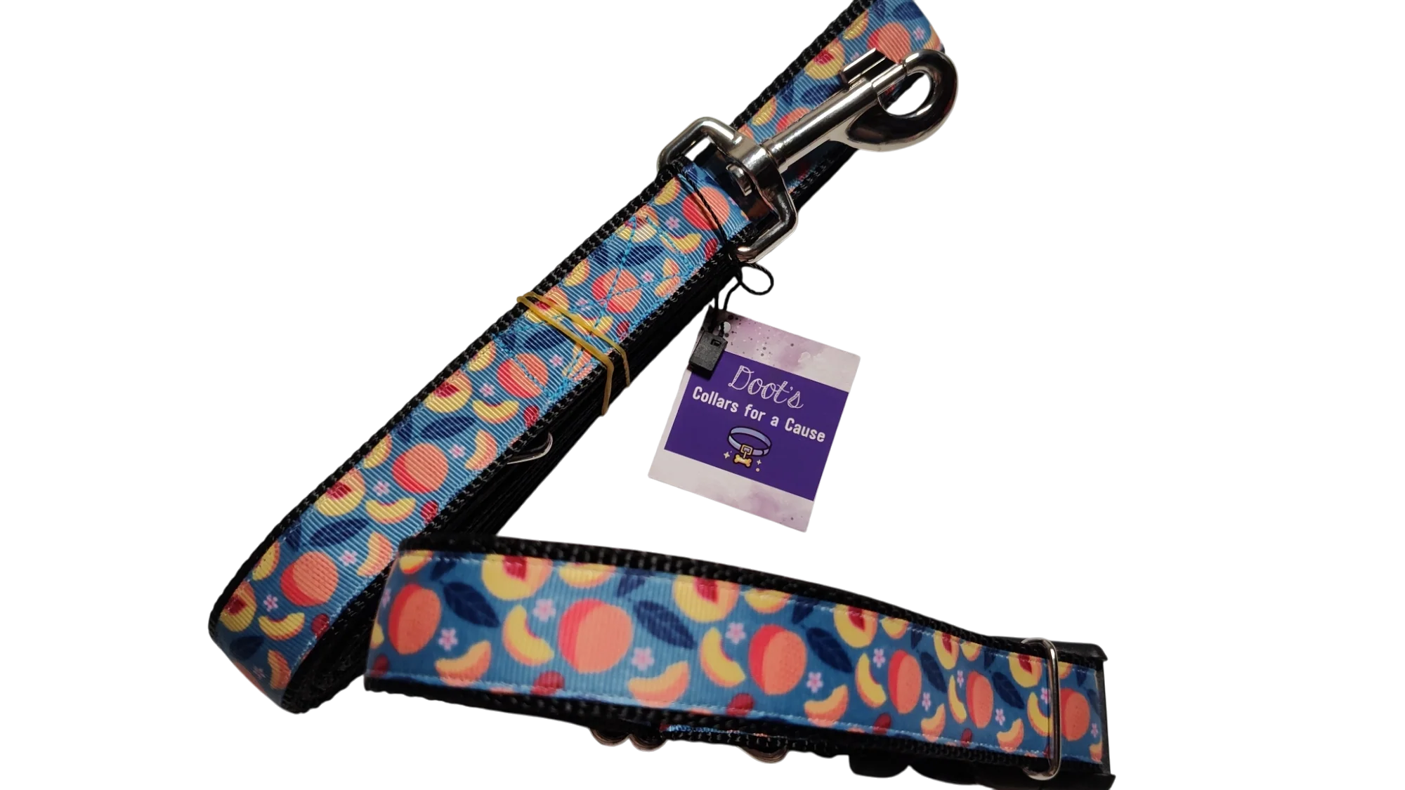 Peach Blossoms Nylon Dog Collar - Image 3