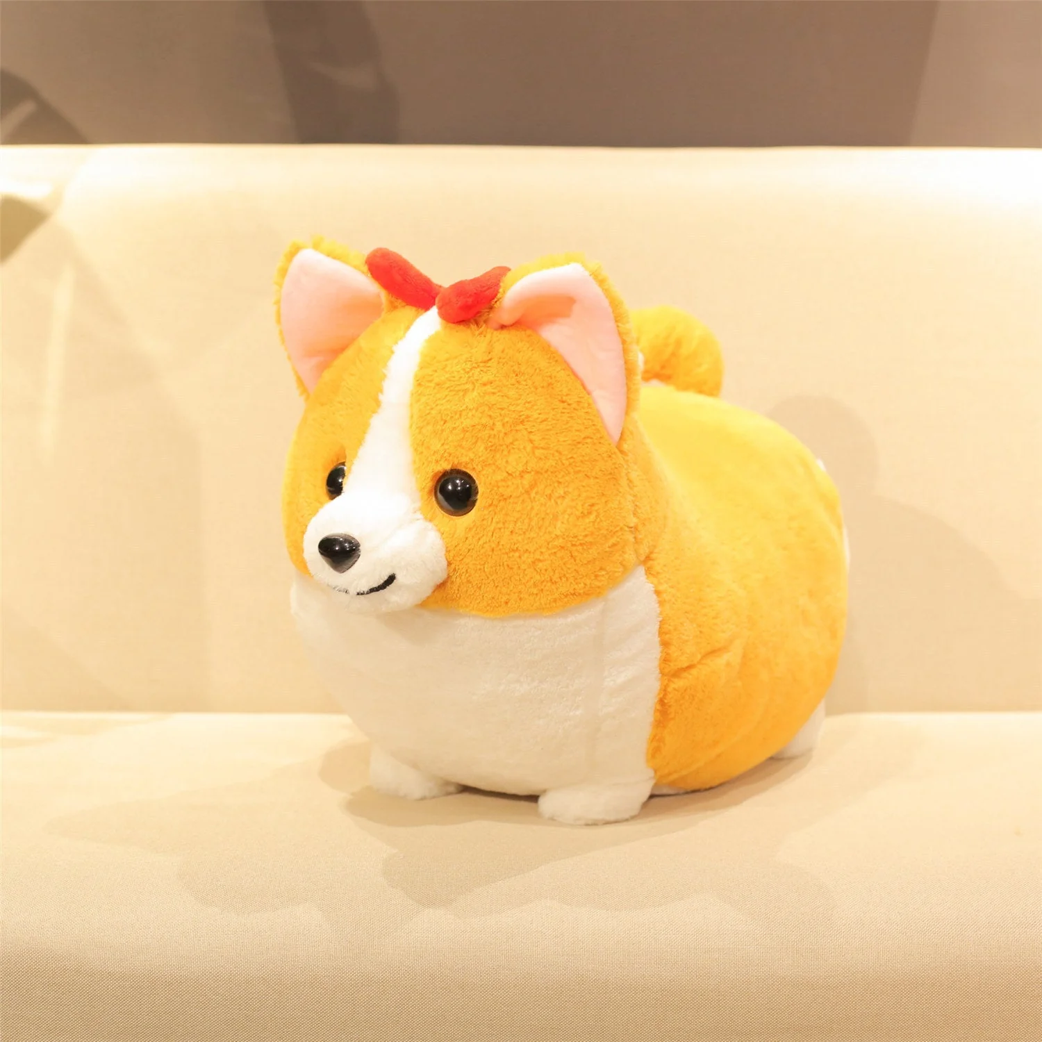 Peach Heart Butt Corgi Doll Corgi Dog Plush Toy - Image 10
