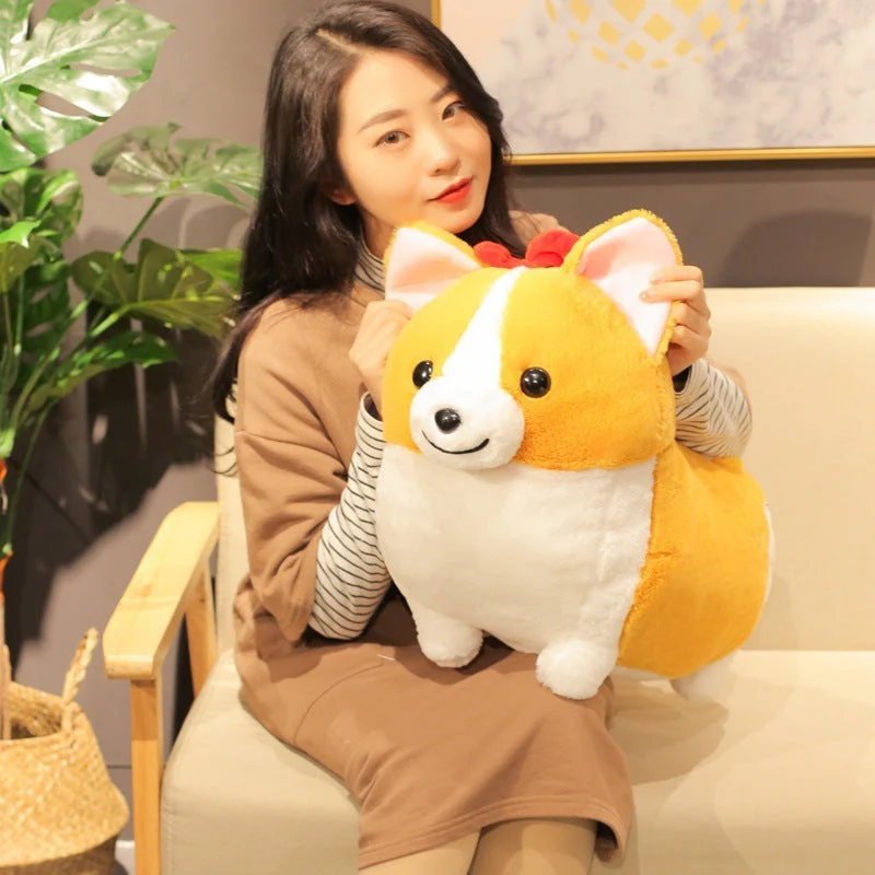 Peach Heart Butt Corgi Doll Corgi Dog Plush Toy - Image 3
