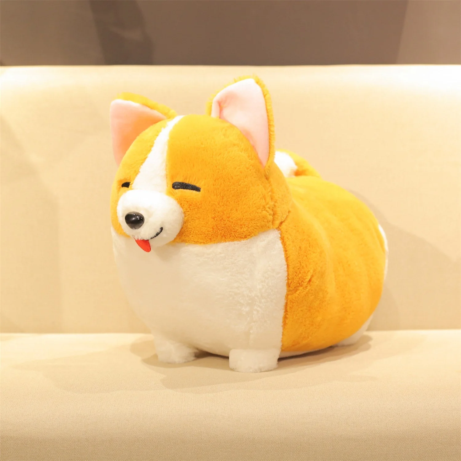 Peach Heart Butt Corgi Doll Corgi Dog Plush Toy - Image 9