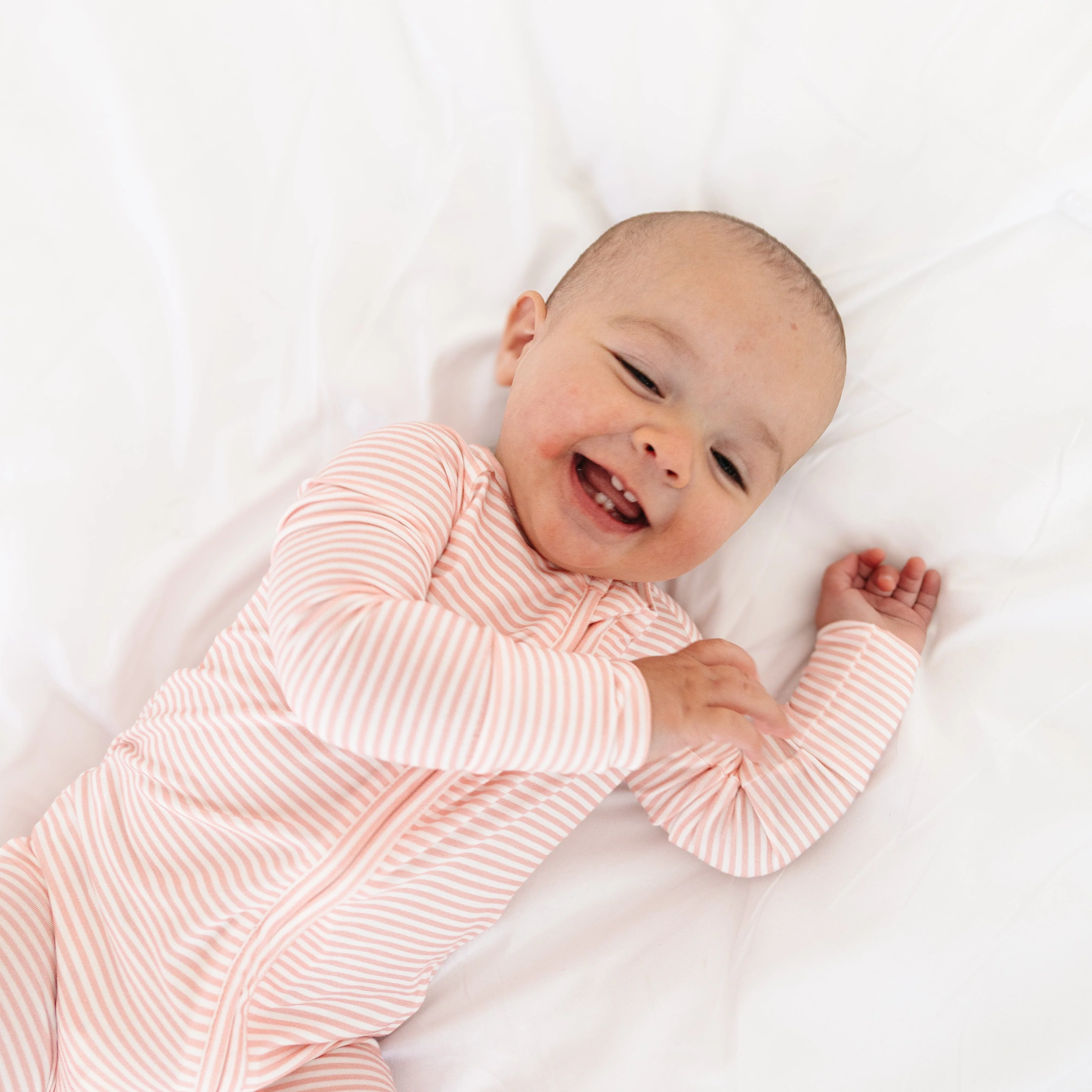 Peony Stripe Bamboo Sleeper - Image 4