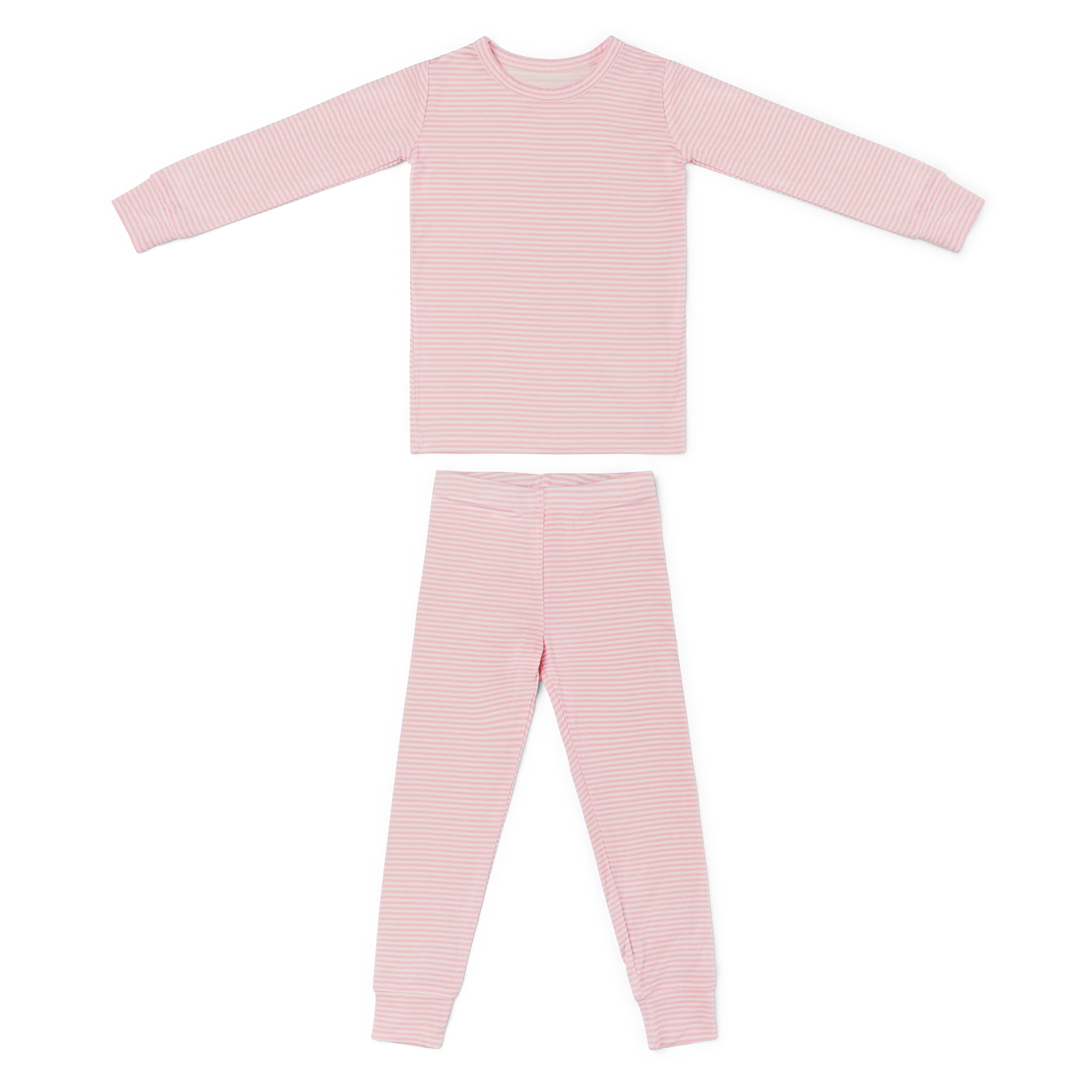 Peony Stripe Bamboo Toddler Pajama Set - Image 2