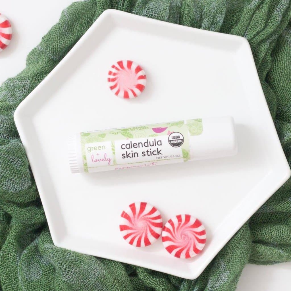 Peppermint Calendula Skin Stick - Organic Lotion Moisture Stick - Travel Size - Image 2