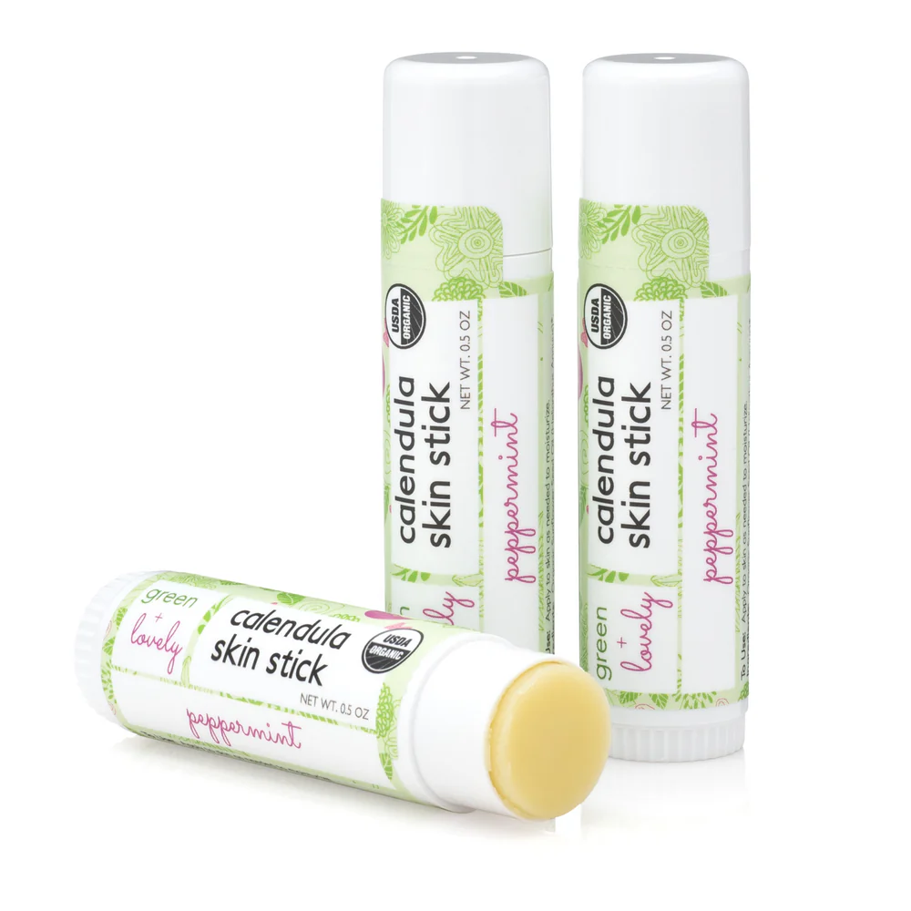 Peppermint Calendula Skin Stick - Organic Lotion Moisture Stick - Travel Size - Image 5