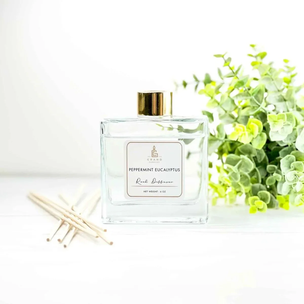 Peppermint Eucalyptus Reed Diffuser - Image 3