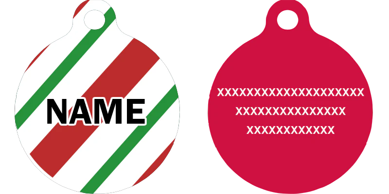 Peppermint Stick HD Dog ID Tag - Image 2