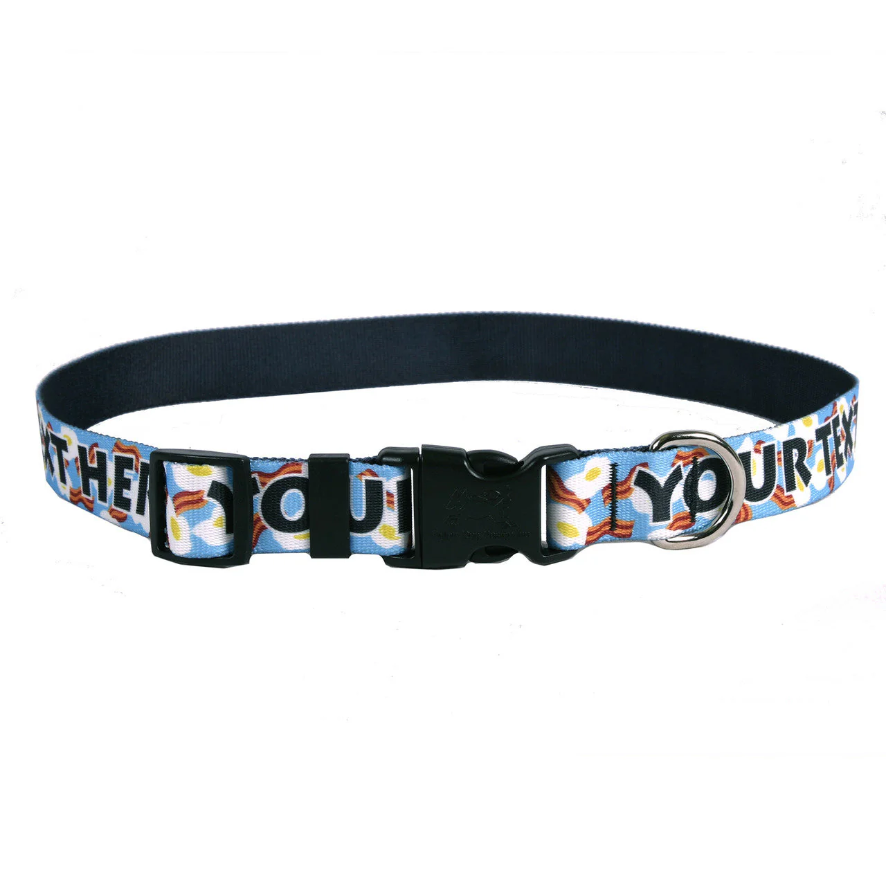 Personalized Bacon and Eggs Dog Collar - Image 2