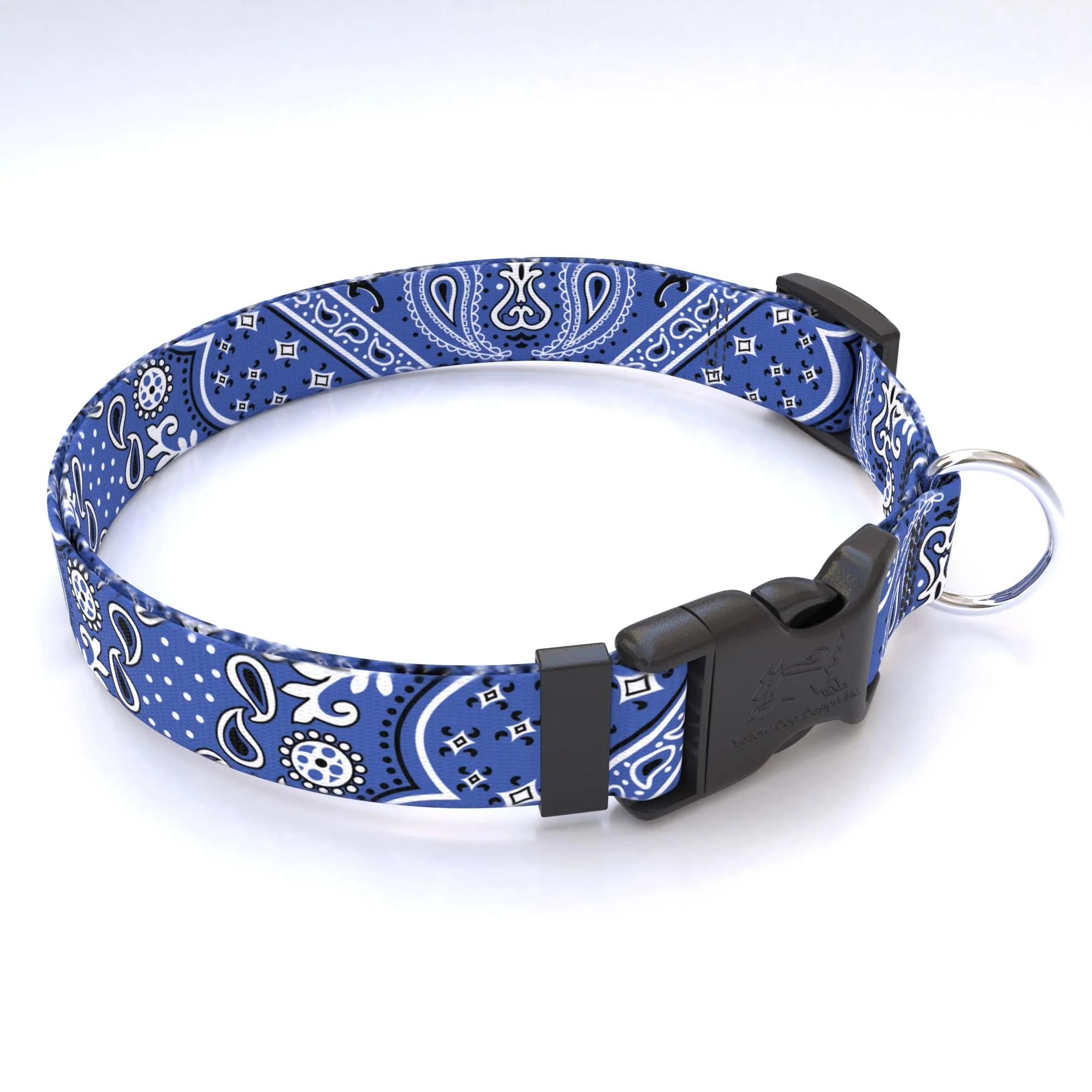 Personalized Bandana Blue Dog Collar - Image 2