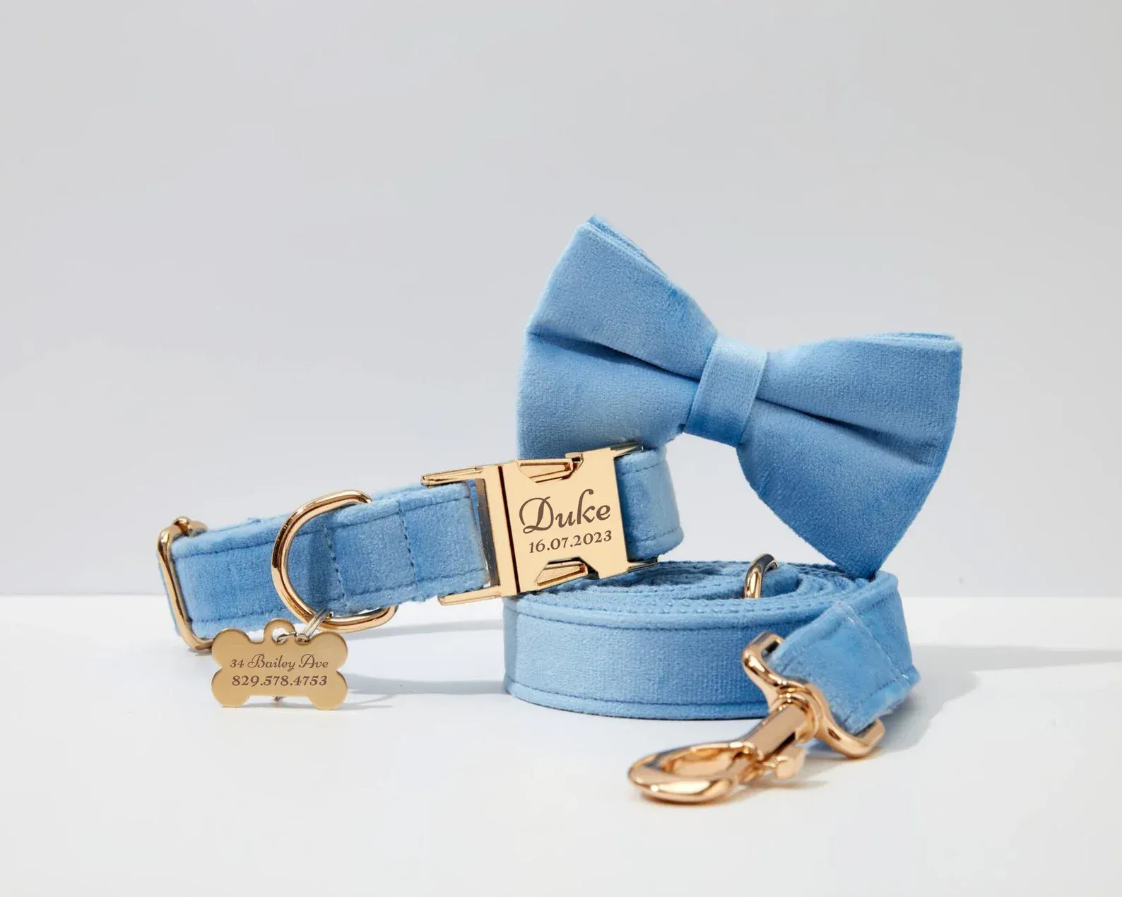 Personalized Blue Velvet Classic Set - Image 7