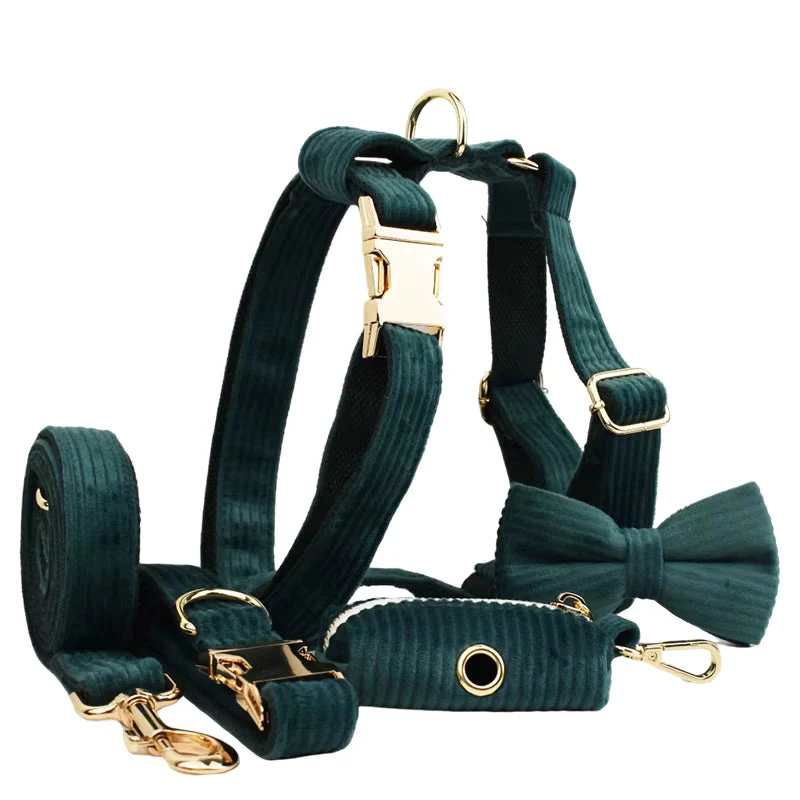 Personalized Dark Green Corduroy Classic Set - Image 19
