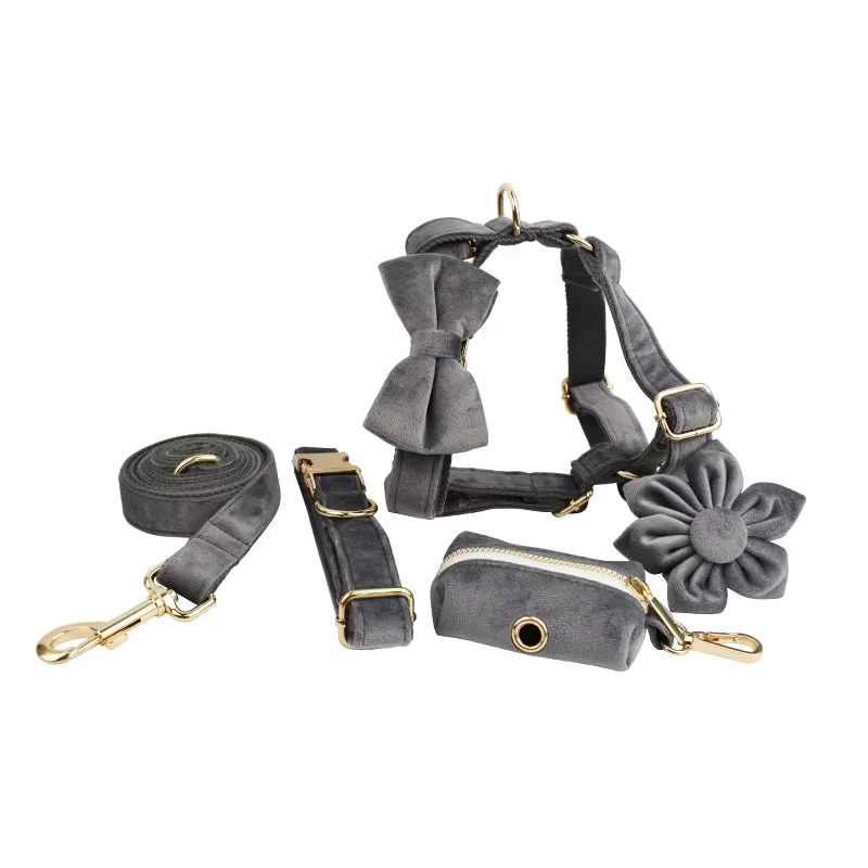Personalized Dark Grey Velvet Classic Set - Image 23