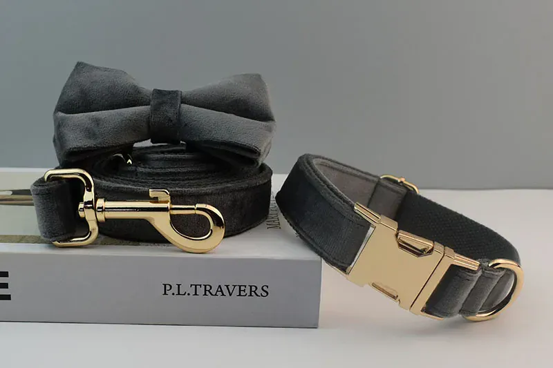 Personalized Dark Grey Velvet Classic Set - Image 6