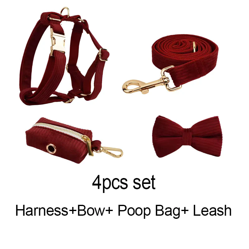 Personalized Dark Red Corduroy Classic Set - Image 17