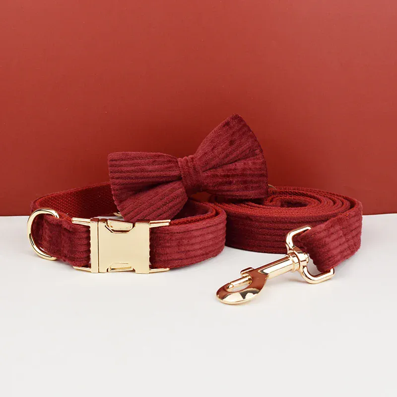 Personalized Dark Red Corduroy Classic Set - Image 3
