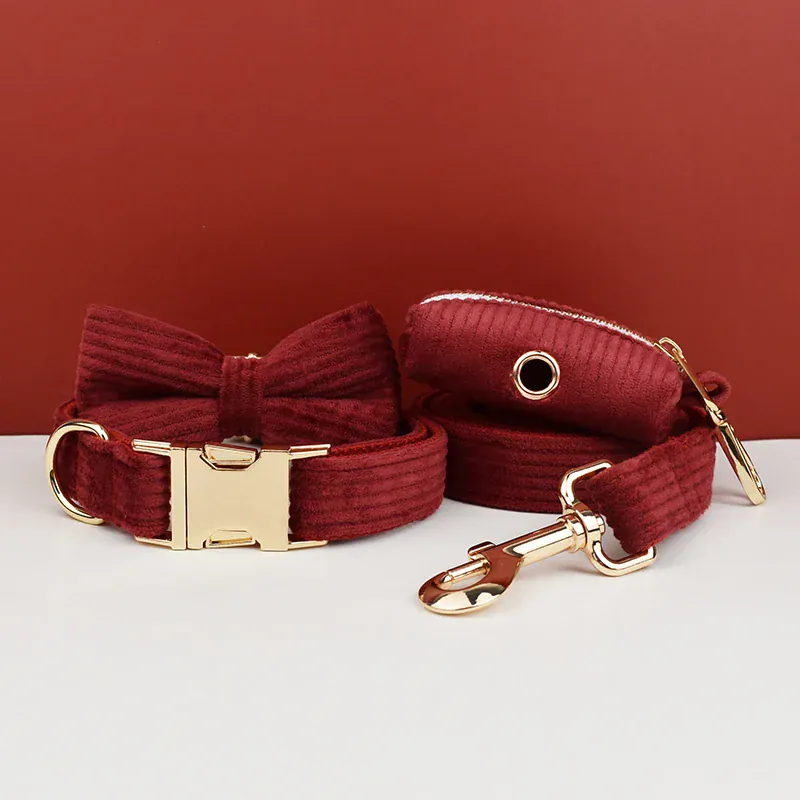 Personalized Dark Red Corduroy Classic Set - Image 5