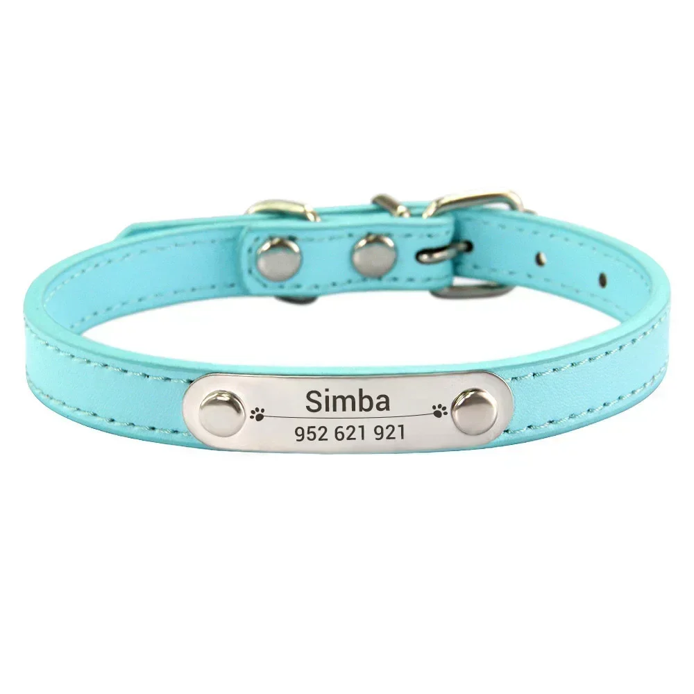 Personalized Dog Collar with Name Engraving – Anti-Lost PU Leather Collar for Dogs and Cats - Image 13