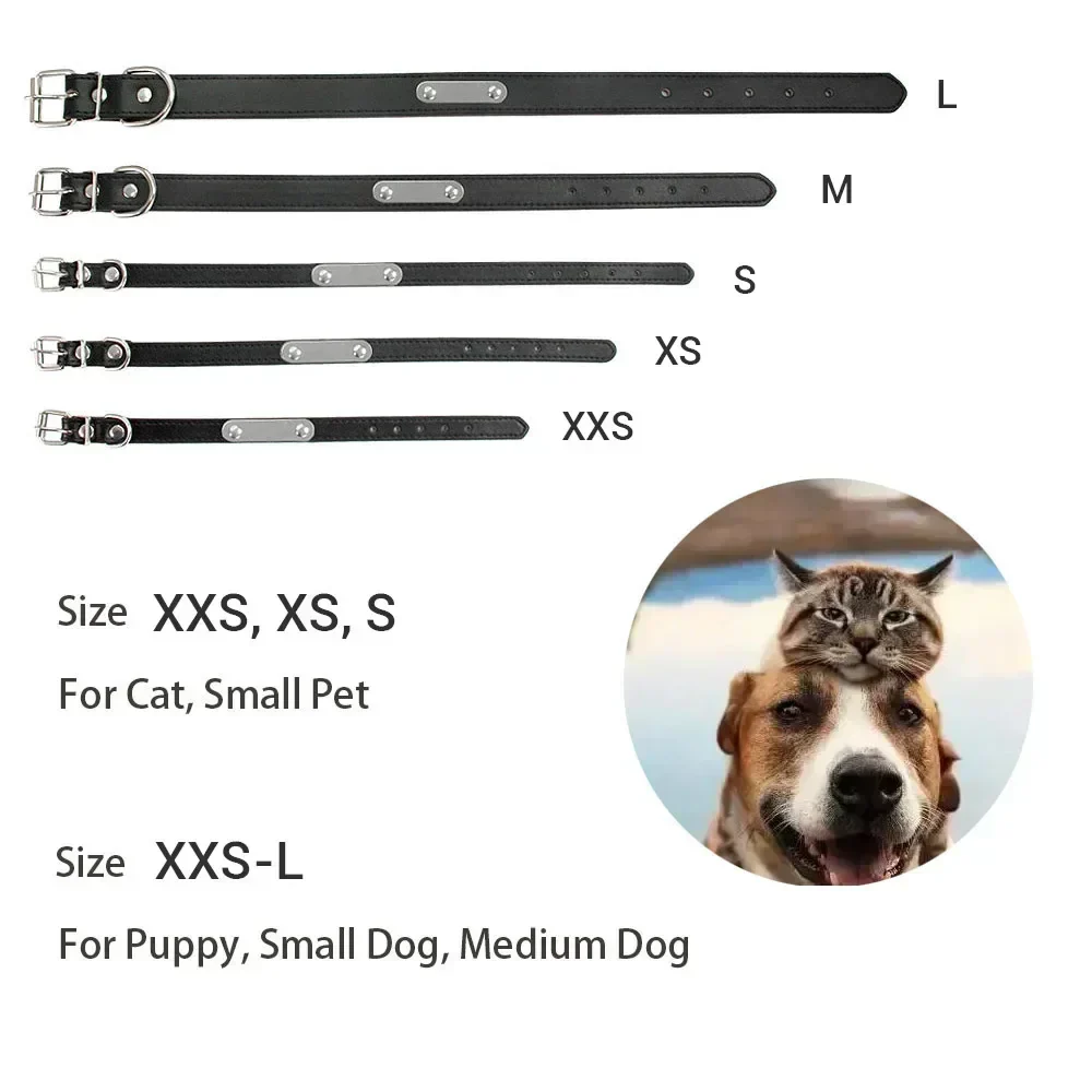 Personalized Dog Collar with Name Engraving – Anti-Lost PU Leather Collar for Dogs and Cats - Image 6
