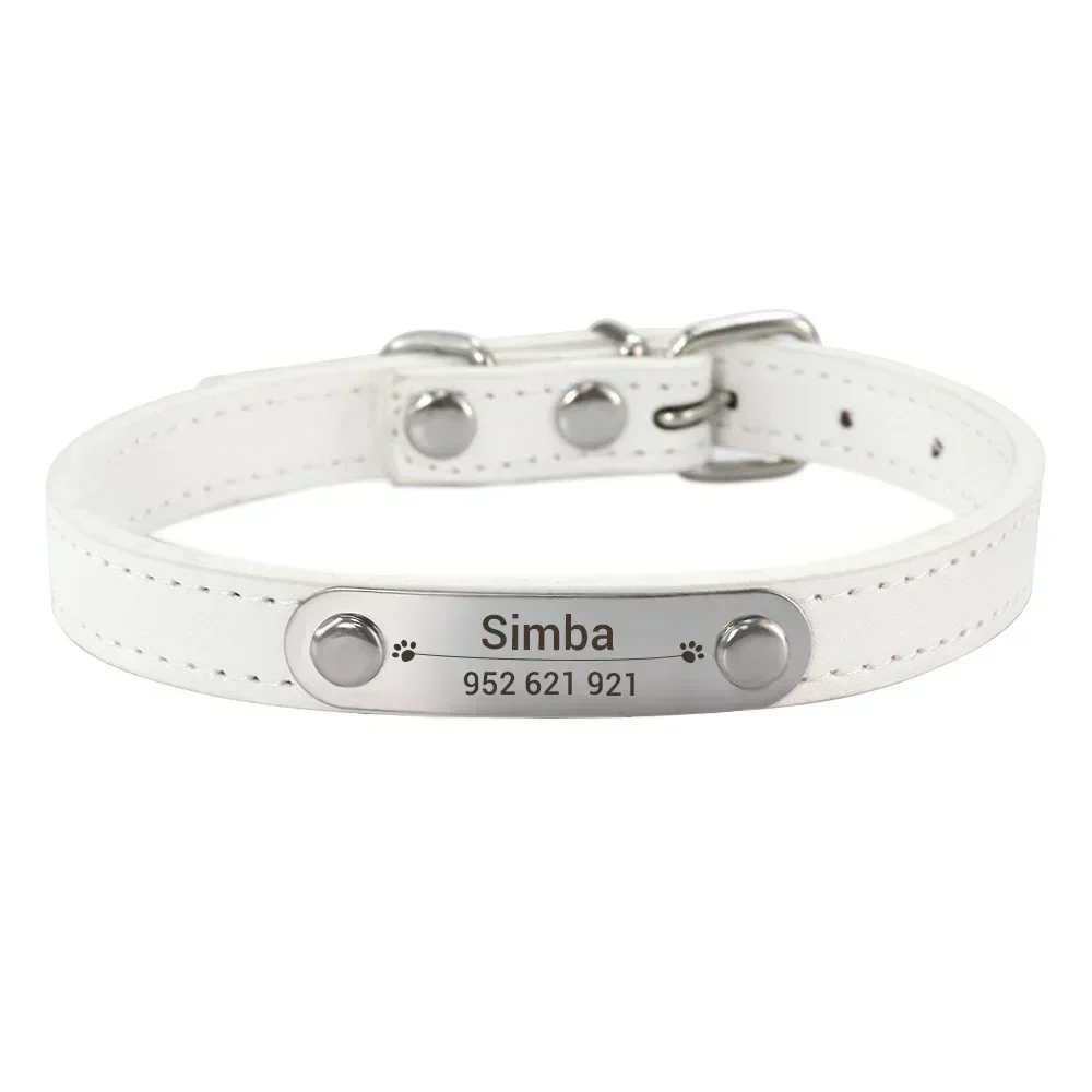 Personalized Dog Collar with Name Engraving – Anti-Lost PU Leather Collar for Dogs and Cats - Image 8