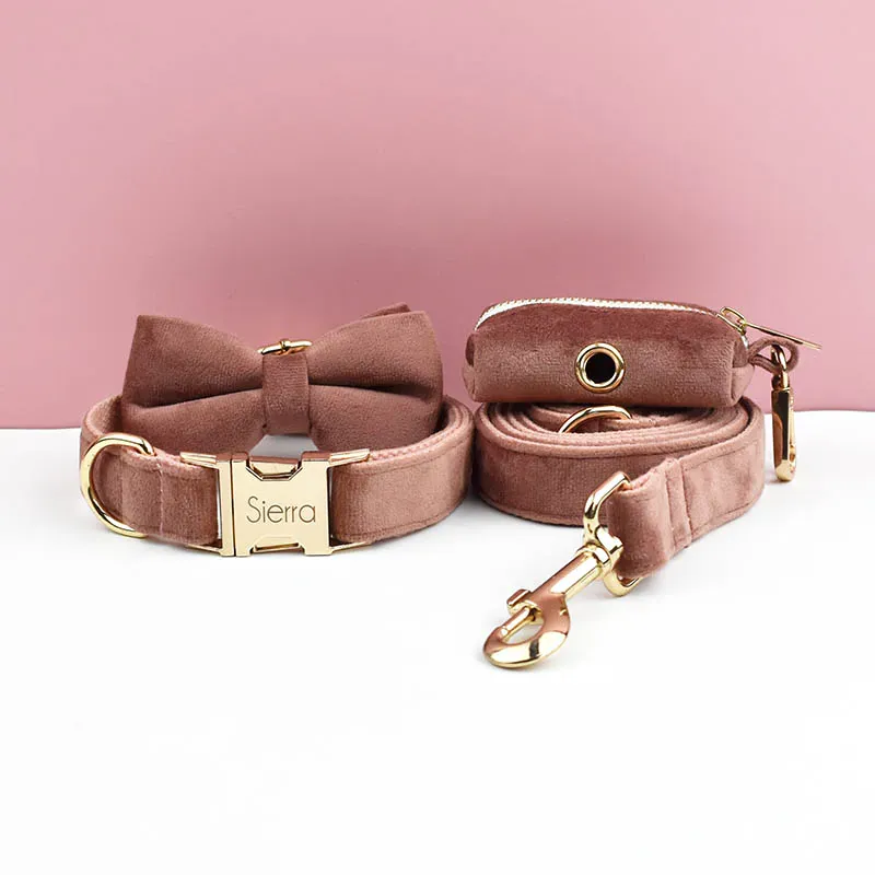 Personalized Dusty Pink Velvet Classic Set - Image 3