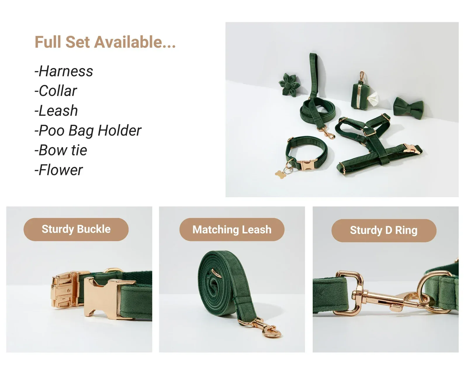 Personalized Forest Green Velvet Classic Set - Image 6